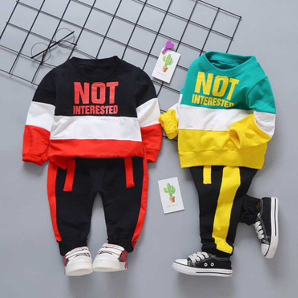 

boys clothing sets spring autumn baby kids sets cotton tracksuits kids suits long sleeve t shirt + pants roupas de menino, White