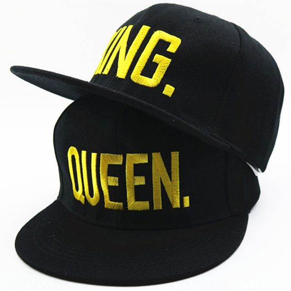 

king male hat hip-hop baseball baseball cap autumn queen king queen female embroidery couple hip-hop cap, Blue;gray