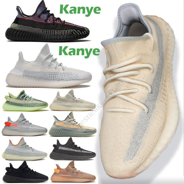 

2021 kanye west static reflective star casua shoes new israfil cinder desert sage earth tail light zebra trainers sneakers womens mens 13
