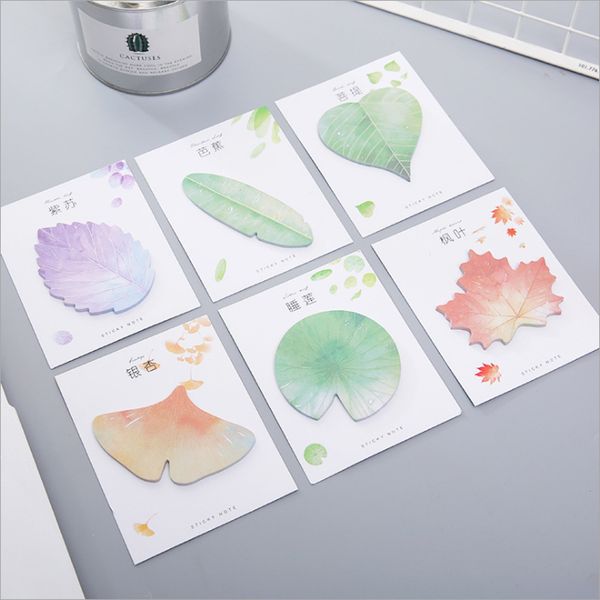 

30 Pcs/Lot Colored leaves leave a message memo pad planner sticky note paper sticker stationery 30 pages