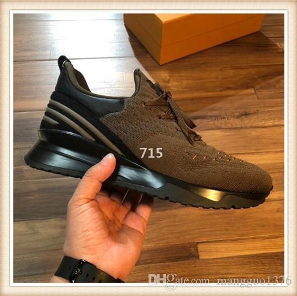 

715 top luxury мужская обувь 2019 мода нового прибытия узелок спорта высокого качества vintage комфортные running дышащая обувь размер 38-45, Black