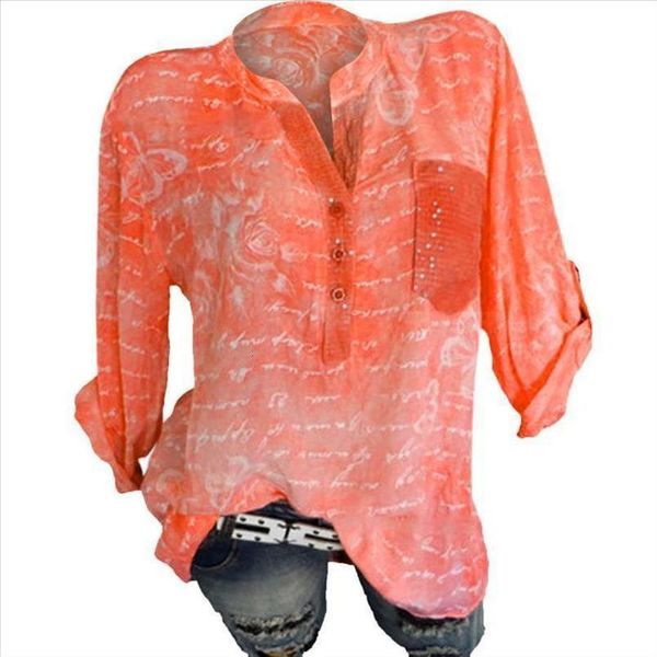

women shirts sequined stand print large size long sleeve bue loose trend elegant noble vogue summer blouse shirts, White