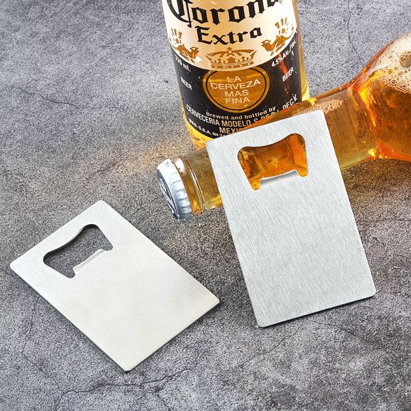 

beer bottle opener stainless steel creative credit card type beer bottle opener bottle opener can be customized printed logo t5701