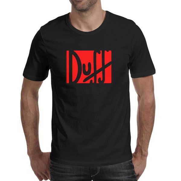 

fashion mens duff beer funny logo black round neck t shirt printing band shirts duff beer logo love painting, White;black
