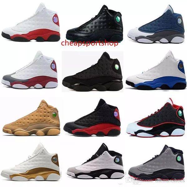 

shipping quality high drop shoes women men basketball shoes 13 13s bred black brown white hologram flints grey boots sport sneaker