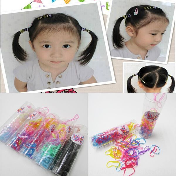 

korean style small barrelled candy color hair rubber hair band children's color disposable rubber band headdress, Slivery;white