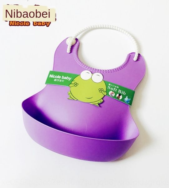 

baby silica gel silica gel tpe waterproof dining bag adjustable multicolor optional baby imitation silicone wash-dining bag