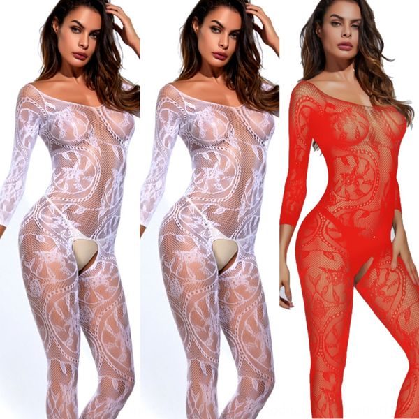 

yi7xt 2019 mesh hollow-out xiaolong long-sleeved open-range one-piece 606 2019 mesh hollow-out xiaolong long-sleeved open-range one-pie, Black;white