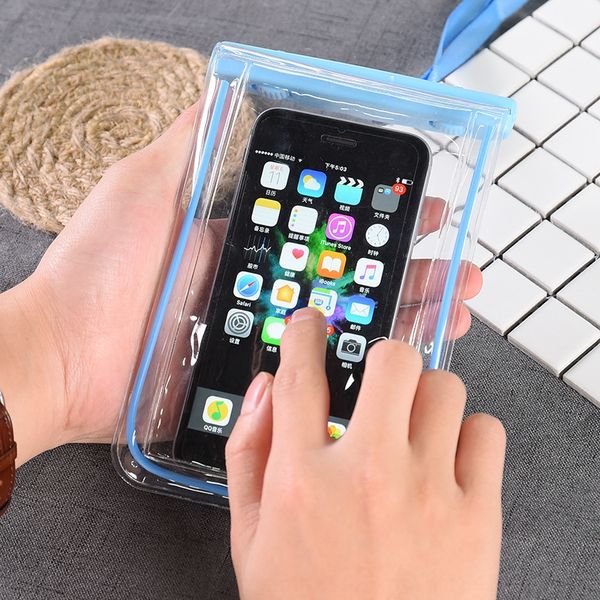 

knbao fluorescent transparent waterproof mobile luminous mobile phone luminous phone arm bag touch screen diving drift bag universal big win