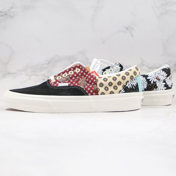 

2020 new canvas shoes era black cashew flower retro limited semi-stitched checkerboard chrysanthemum tiger men women casual skateboard shoes