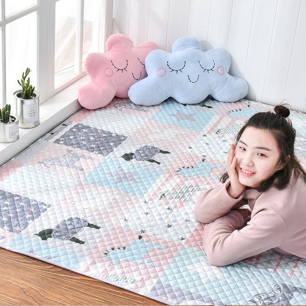 

nordic cotton fabric carpet bedroom tea table crawling tatami mobile phone floor mat floor mat anti-slip hand washing machine