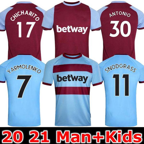 

20 21 west soccer jersey ham 2020 2021 united noble jerseys anderson rice noble football shirts men + kids kit 125 years 125th anniversary, Black;yellow