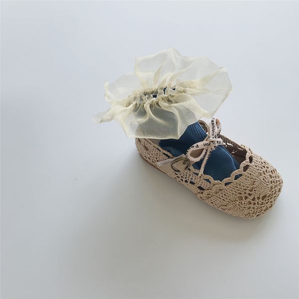 

girls' sandals 2020 new fashion korean woven lace sandals children's children's shoes bow princess shoes fashion, Black;red
