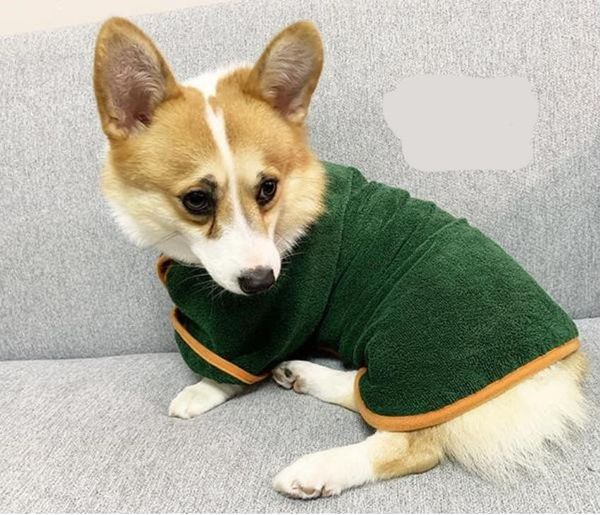 

2020 pet bathrobe head waist type super absorbent thickened super fine fiber comfortable cotton dog cat supplies