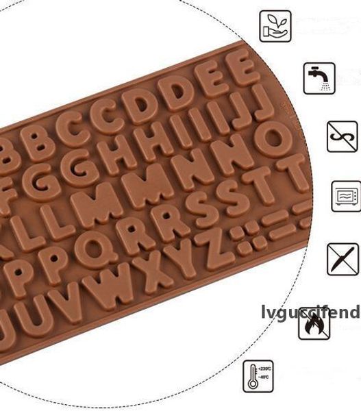

3d double 26 letters shape or 0-9 numers chocolate molds happy birthday words cake molds pudding dessert decoration
