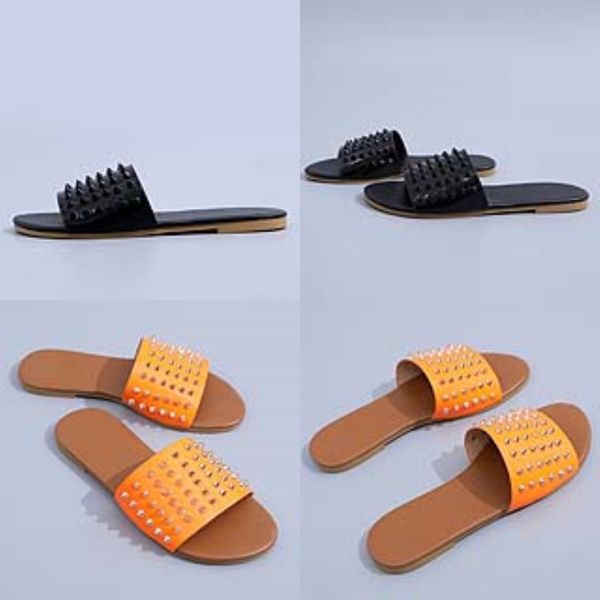 

pointed toe tin eels slippers women mules 2020 ladies slippers elegant dener slides summer ig eels soes woman c25#655, Black