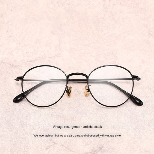 

metal alloy frame myopia for women trendy ultra light round small face glasses frame for men trendy myopia optical glasses 5210
