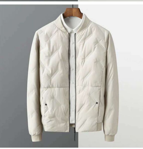 

winter thin coat down jacket short thin down jacket trendy stand collar youth new men's coat men's, Black