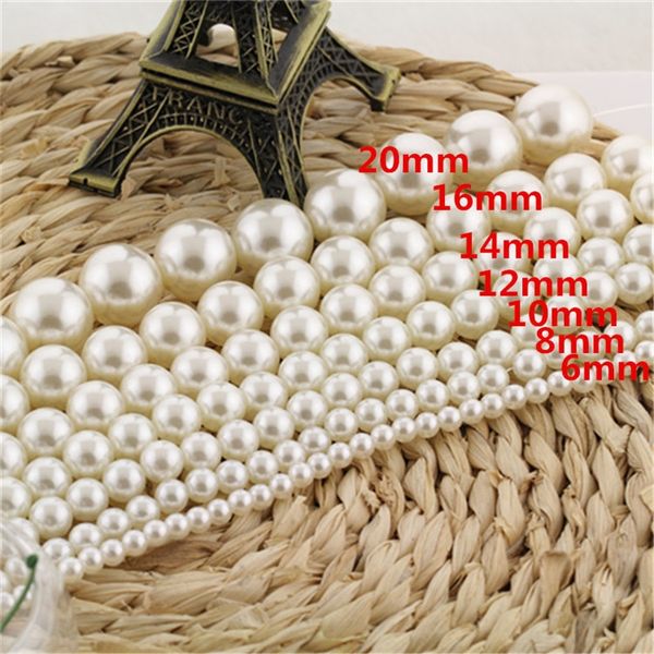 

diy handmade diy jewelry pearl materials beads jewelry high-brightness without peeling abs straight hole imitation pearl beads, Silver