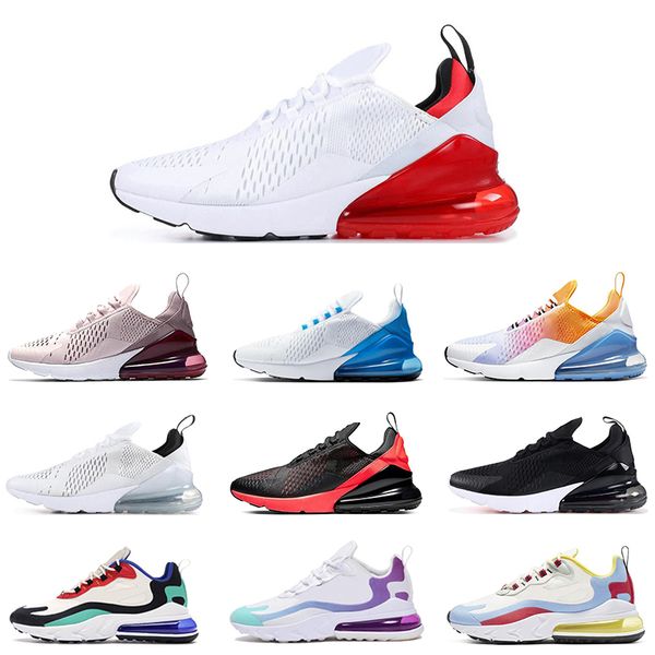 

new 270 running shoes men women triple black white bred summer gradient dusty cactus throwback future bauhaus barely rose trainer shoes, White;red