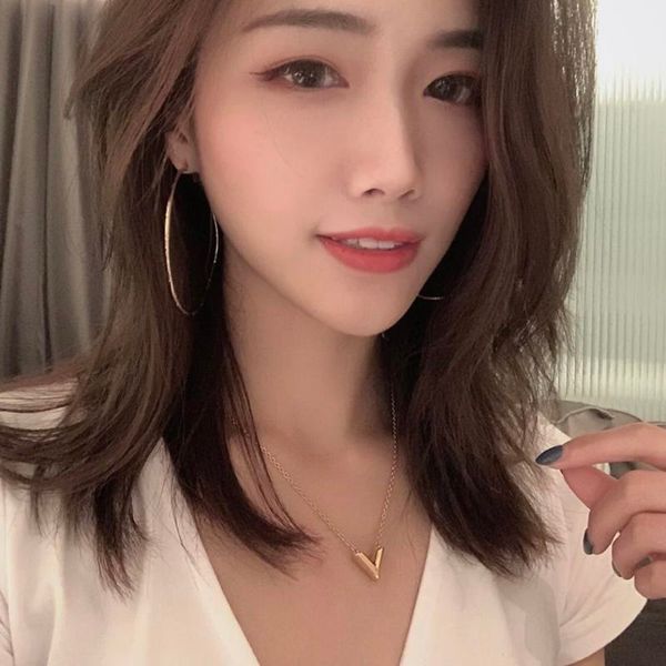 

korean version of a simple v bone choker bracelet set for women's parties with jewelry accessories, Black