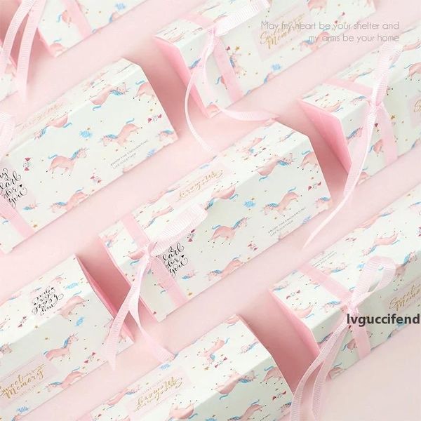 

european pink marble unicorn feather petal candy boxes wedding favors bomboniere party sweet giveaways candy package 50pcs