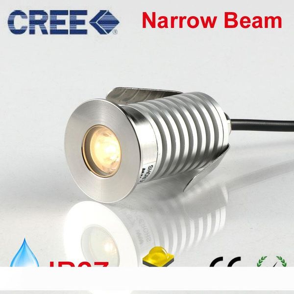 

cree led underground lamp ip67 12v 24v 1w 3w garden outdoor spot ground light narrow beam angle recessed spotlight 15degree inground uplight