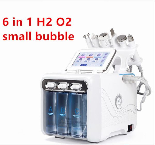

6in1 h2 o2 hydra dermabrasion rf improves spa facial hydrotherapy water microcrystalline dermabrasion facial machine cold hammer oxygen spr, Black;white