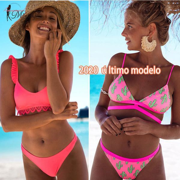 

lace bikinis 2020 mujer swimwear women swimsuit push up biquinis feminino bathing suit brazilian bikini set, White;black