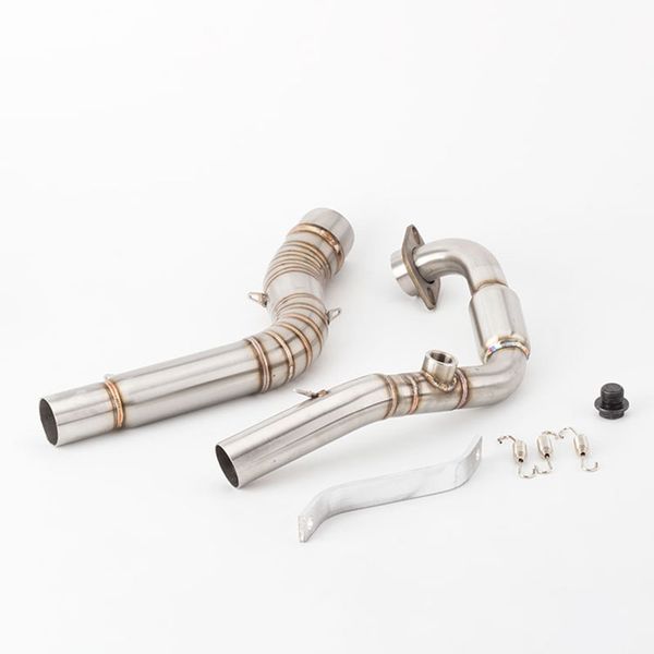 

y15zr motorcycle exhaust muffler front connection and middle link pipe stainless steel slip-on for lc150 y15zr opbr