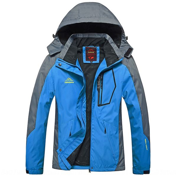 

awojh autumn and wo thin outdoor windproof waterproof breathable hooded mountaineering clothes autumn men's and women's thin outdo, Blue;black