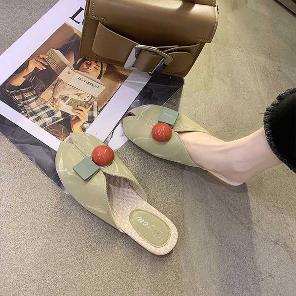 

slippers casual cover toe female shoes loafers slides low luxury 2020 summer rubber flat fabric rome fashion pu basic cotton, Black