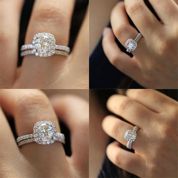 

accessories heart set ma'am marry ring jewelry silver 925 female jewelry fashion masonic special charm engagement nail rings jewelry
