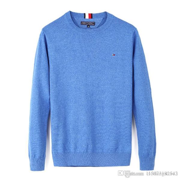 

Autumn Europe station woolen sweater men's cotton fashion casual round-neck sweater youth base slimming sweater 6 colors