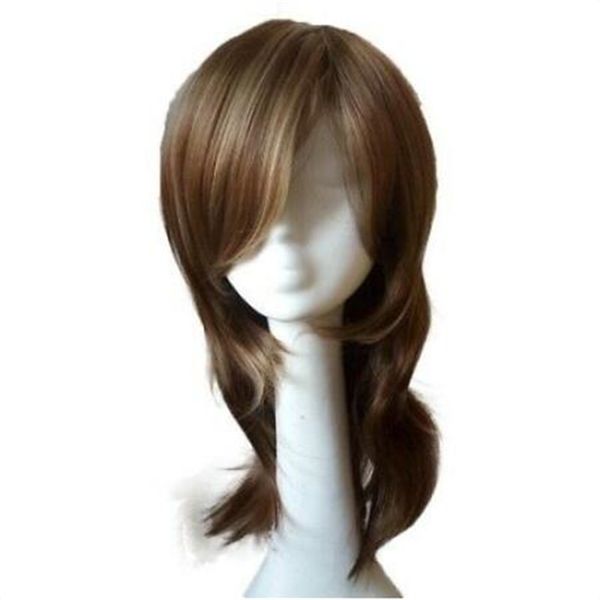 

straight women girls long fashion full wavy hair wig, Black