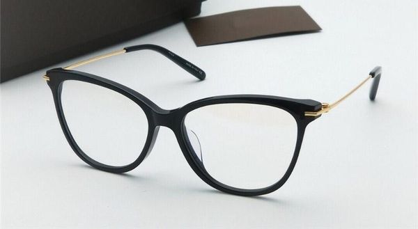 

new fashion designer clear lens eyewear 5934 classic cat eye frame glasses avant-garde wild style optical come with case, White;black