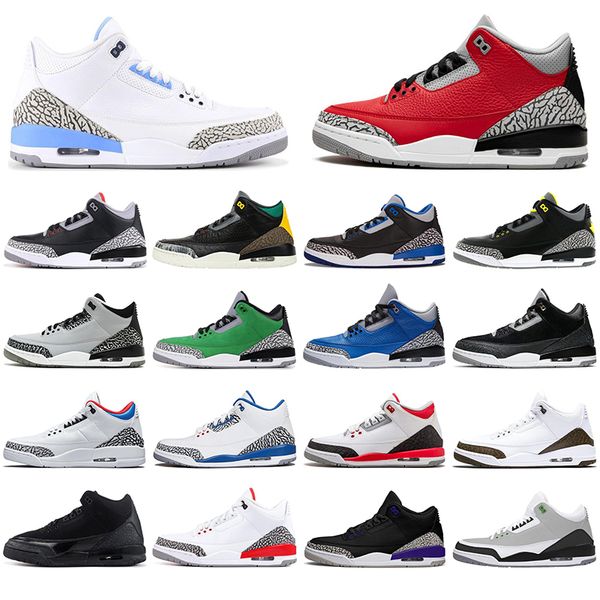

jumpman 3s basketball shoes for men red cement court purple chlorophy wolf grey true blue good quality trainers sports sneakers with socks