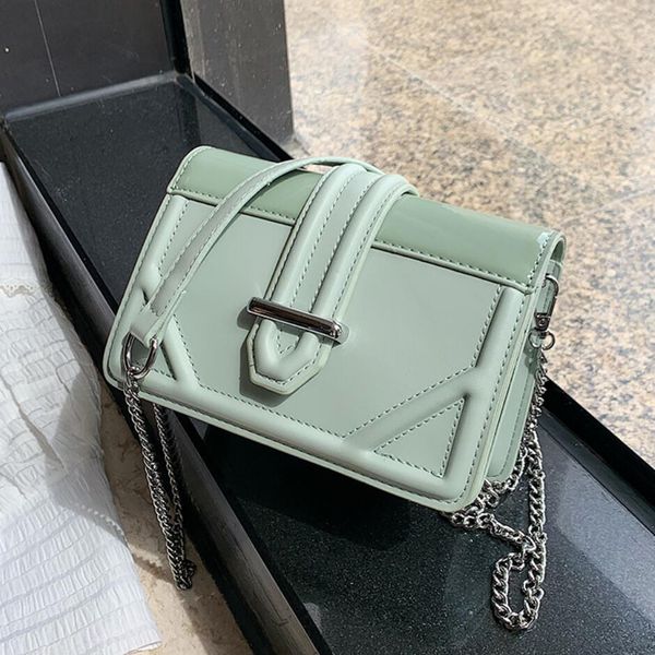 

elegant female mini square crossbody bag 2020 new pu leather women's designer handbag chain shoulder messenger bag