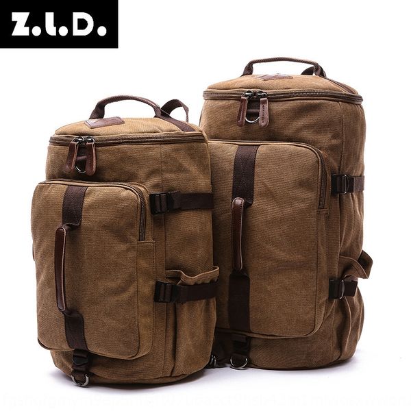 

shoulder vertical shoulder canvas square style travel canvas bag outdoor large capacity cylinder student bag