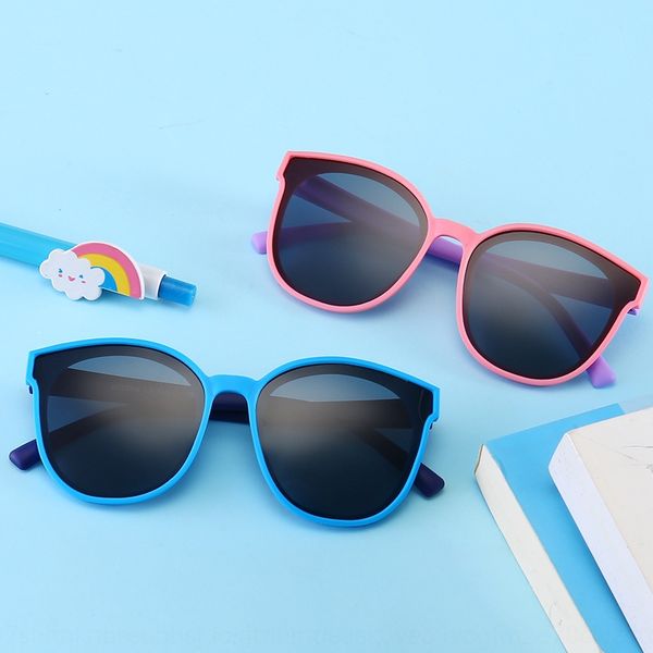

new korean fashion children's polarized sun children's silicone boys silicone glasses ' and girls' fashion sun-shading g, Blue