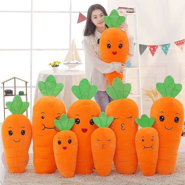 

60/78/100cm cute soft down cotton carrot pillow plush toy baby kids appease sleeping pillow doll animal stuffed plush toy gifts mx200716