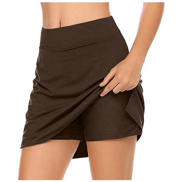 

skirts women's active performance skort lightweight skirt for running tennis golf sports summer casual mini saias mulher, Black
