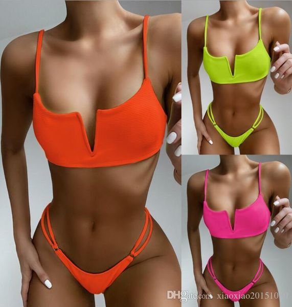 

2020 new bikini high waist swimsuit women swimwear bikini set bathing suits beach wear swimming suit 550, White;black