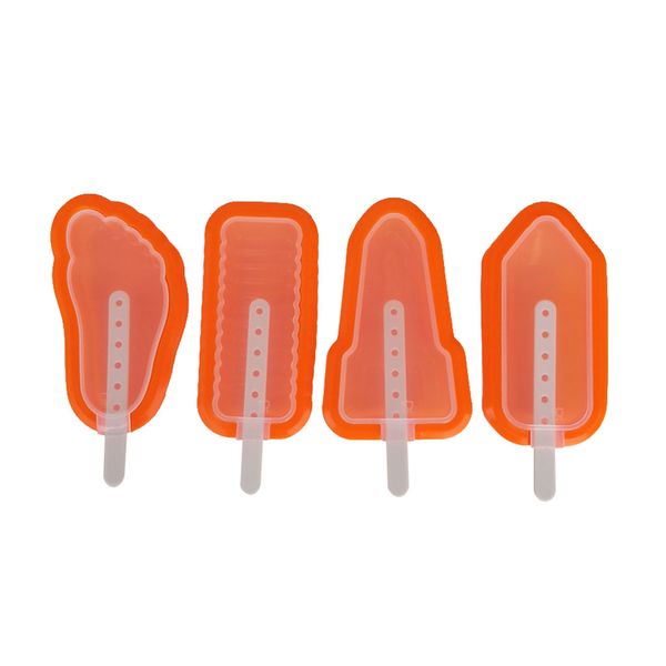 

4pcs/set creative homemade silicone popsicle maker ice molds bpa free