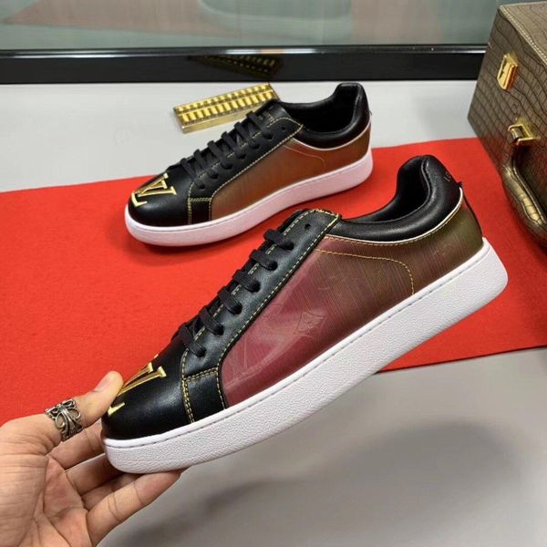 

2020d limited edition leather men's embroidered casual low-shoes, fashion wild sports shoes party shoes, original box packaging del