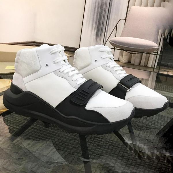 

comfortable men boots autumn and winter fashion shoes vintage check cotton sneakers chaussures pour hommes casual luxury lace -up men shoes, Black