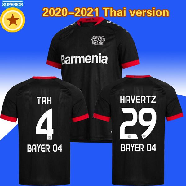 

2020 2021 leverkusen soccer jersey .bender home black20 21bayer 04 leverkusen havertz demirbay alario volland football shirt thailand, Black;yellow