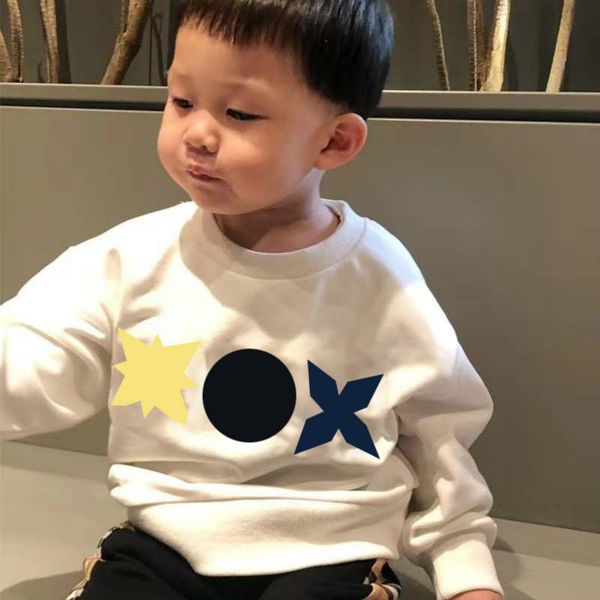 

20fw kids sweatshirts boys&girls fashion embroidery printed long sleeve fashion crew neck hoodies children kids trendy sweatshirts, Black