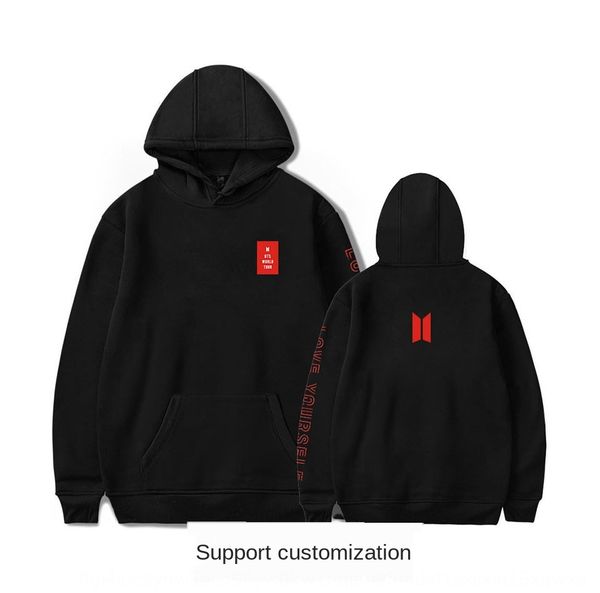 

fashion team love yourself long sleeve with hat fashion team sweater love yourself long sleeve sweater with hat, Black