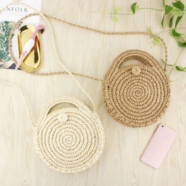 

2020 новой горячих моды holiday beach crossbody сумки круглого handwoven ротанг круг сумка женщина леди национальный сумки ранец